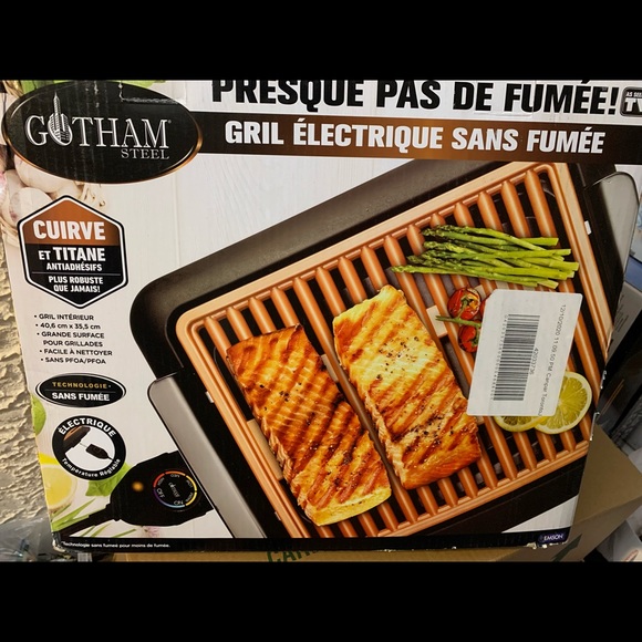 Gotham Steel Smokeless Grill Indoor Grill Ultra Nonstick Electric Grill - Picture 3 of 9